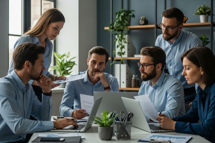 Team StartKYC impegnato in un audit antiriciclaggio per garantire compliance AML e prevenire rischi di sanzioni